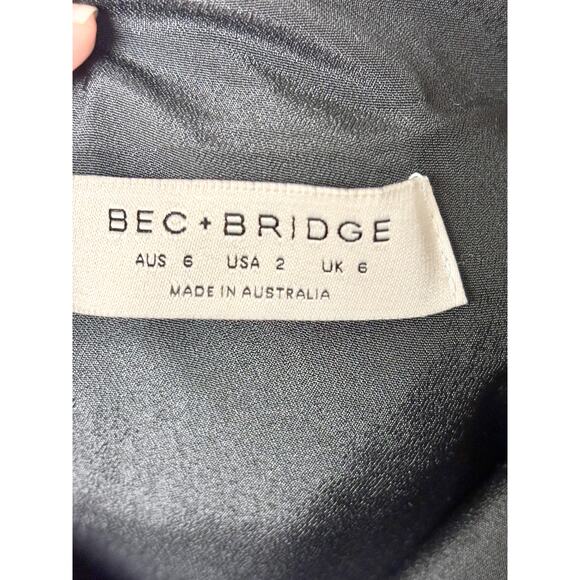 Bec & Bridge Far Out Asymmetric One Shoulder Mini Dress Red Palm Women's US 2 - Picture 4 of 5